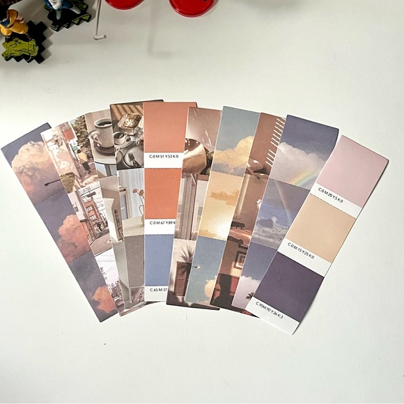 🏷️ aesthetic sunset clouds moon vintage foldable scrapbook card labels - Picture 2 of 13